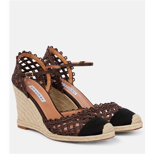 Aquazzura espadrillas con zeppa sunburst 100