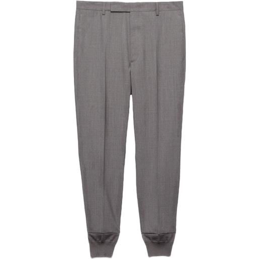 Prada pantaloni dritti in lana - grigio
