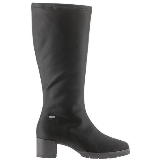 Stivali Donna Ginocchio Gambale Tubo Risvolto Zeppa 703js