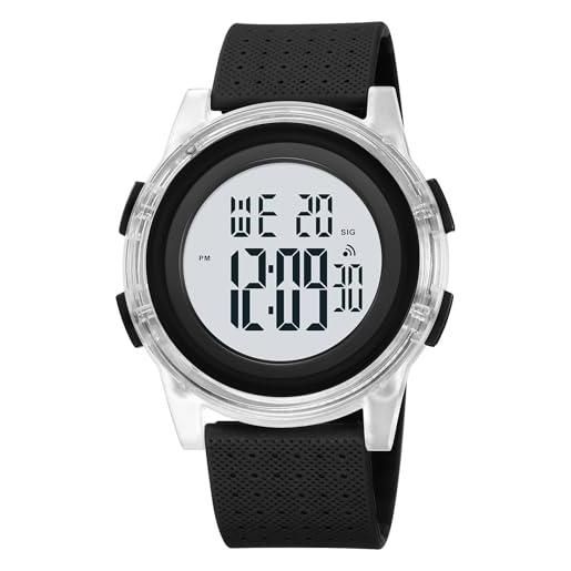 findtime orologi da donna impermeabili per donne, orologio digitale da donna, orologio sportivo con numeri grandi stampati, facile da usare, orologio per ragazze con retroilluminazione a