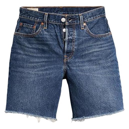 Levi's 501 90s - pantaloncini lw dark indigo, worn in, bottom bar short ltw, 24