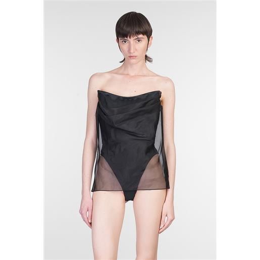 Del Core topwear in seta nera
