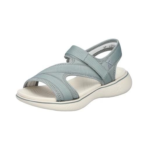 Rieker 64870 Women's Velcro Sandal in Blue | Walking on a Cloud – Walking On a Cloud