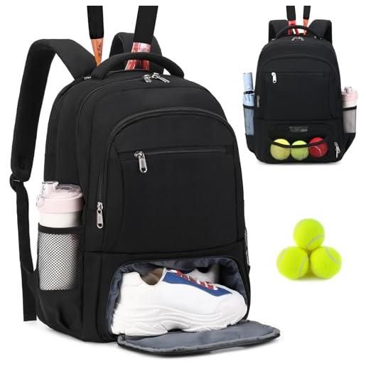 Zaino Tennis Con Gancio Recinzione - Scomparto Scarpe E Tasca Palline