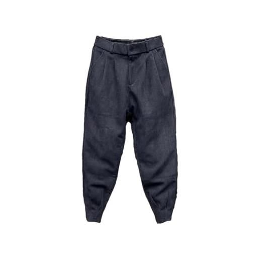 Pantaloni In Canapa Tai Uomo Con D-Rings – Moda Giapponese, Harem Hippie, Vintage, Elastico In Vita