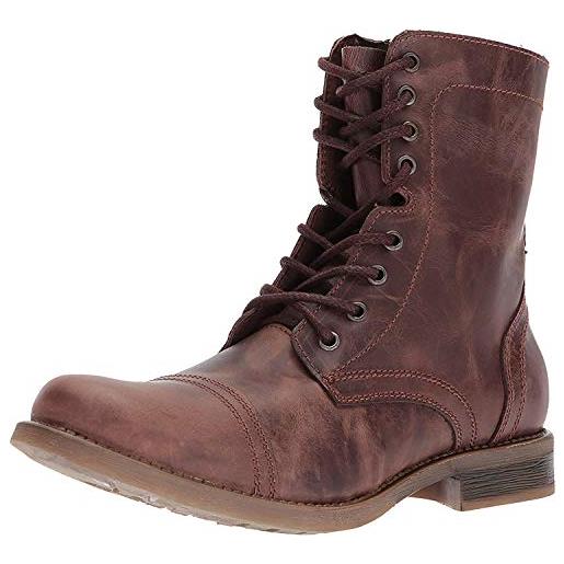Steve Madden troopah-c, anfibi uomo, pelle marrone, 43 eu