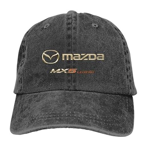 XWSBUDE auto berretto da baseball, per mazda mx-5 rf nd mx5 mx-30 mx30 cappellino racer cappellino visiera regolabile unisex baseball cap, c