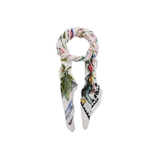 Desigual paradise rectangle foulard crudo