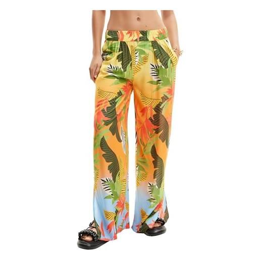 Desigual swim_pant tropical pa bikini bottoms, colore: arancione, l donna