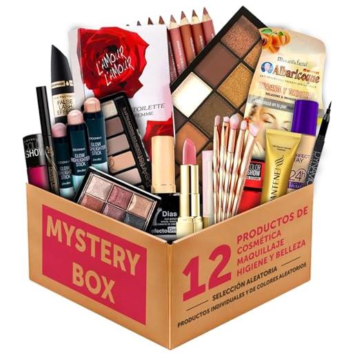 Cia&Co 12 prodotti di cosmetici, trucco, profumeria e accessori vari in scatola regalo per donna, valutata a +25€ ideale per sorprendere con multimarche. Lotto di 12 prodotti mix assortiti
