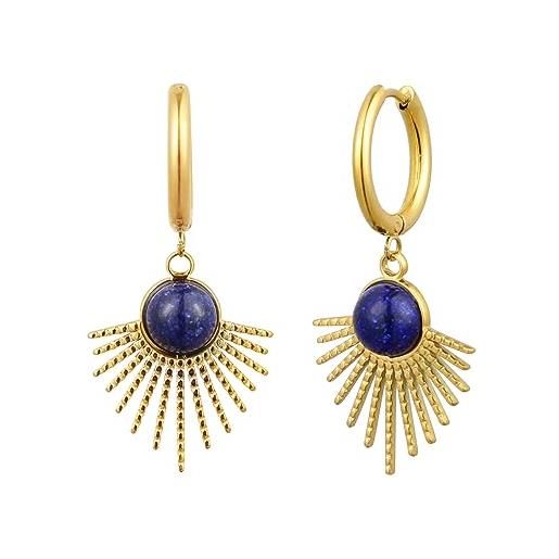Orecchini Creole 14,9x4mm In Oro Giallo 333 Opaco Gioielli Per Donne