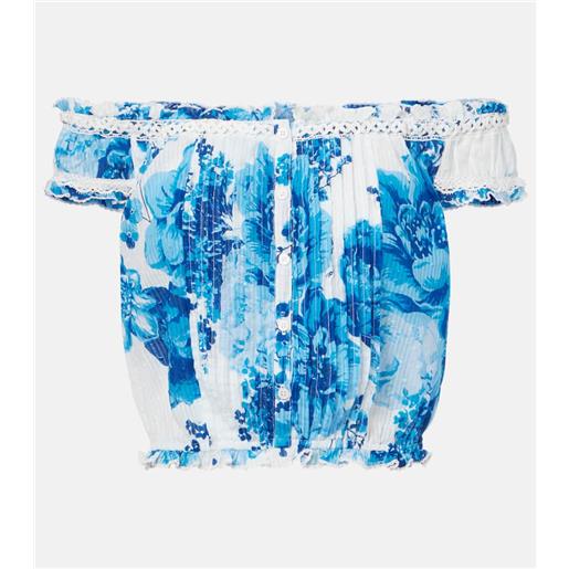 Poupette St Barth top alba off-shoulder