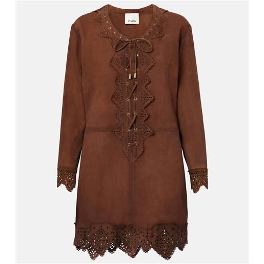 Isabel Marant miniabito charlina in suede con lacci