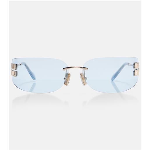 Miu Miu occhiali da sole rettangolari con logo