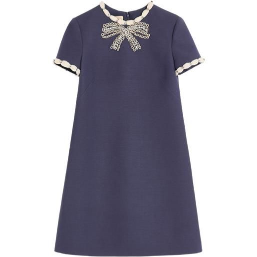 Valentino Garavani abito corto crepe couture - blu