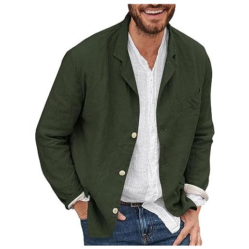 Blazer In Cotone Uomo Slim Fit - Made In Italy, Cucitura Chicco Di Riso, Casual Elegante - Foto 12