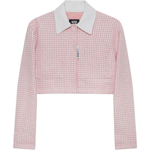 GCDS giacca in tweed - rosa