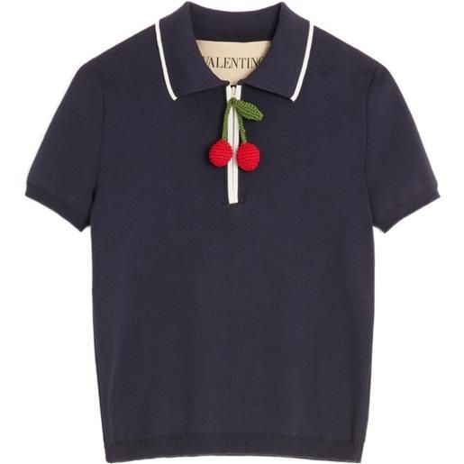 Valentino Garavani polo con ciondolo cherry - blu