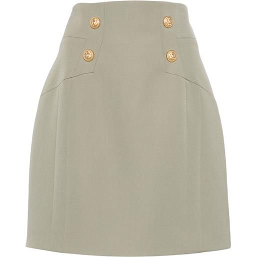 Balmain minigonna a vita alta - verde