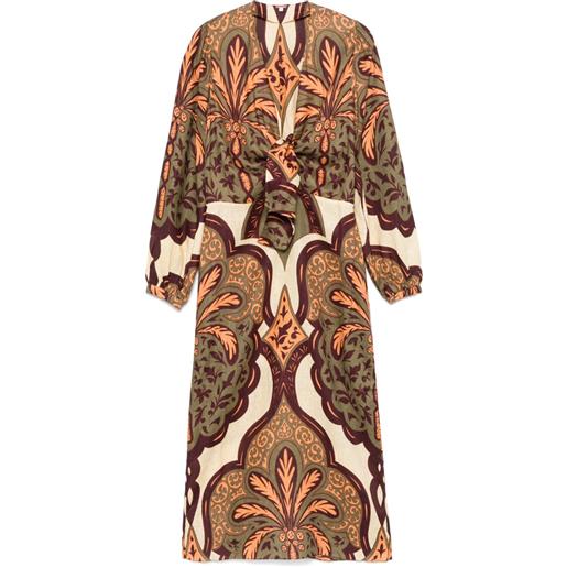 Johanna Ortiz abito midi across paradise - verde
