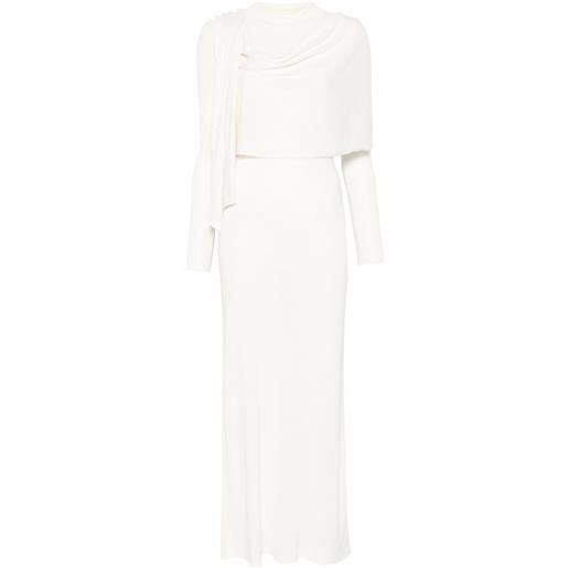 Aya Muse abito lungo con dettaglio foulard - bianco