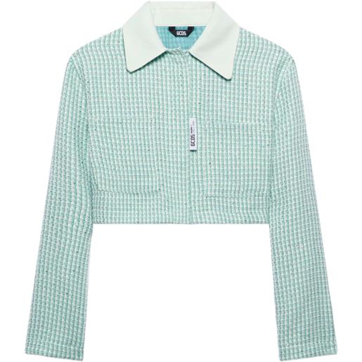GCDS giacca in tweed - verde