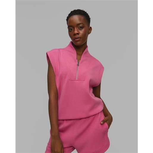 Varley felpa rosa da donna Varley loretta half zip