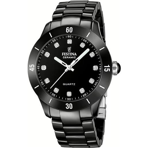 Festina F16591/3 – Orologio Da Donna Al Quarzo, Cinturino In Silicone Rosa, Quadrante 42mm