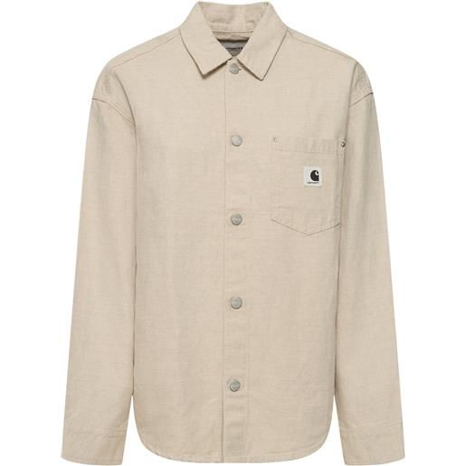 CARHARTT WIP camicia ethel in tela di misto lino