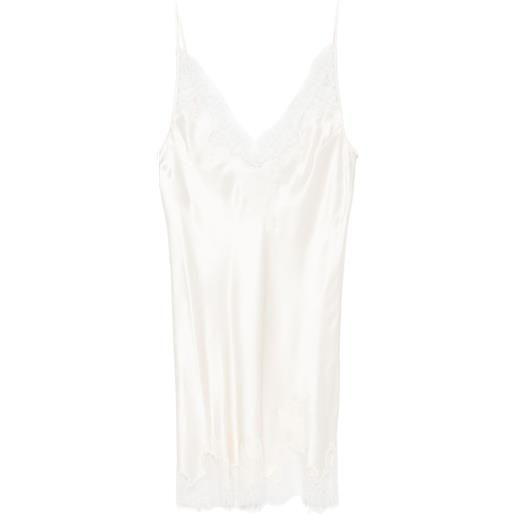 Carine Gilson abito in seta in stile sottoveste - toni neutri