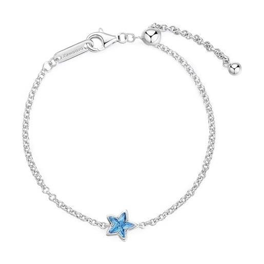 Bracciale Donna In Argento Con Stelle E Perline - Set Di 2 Gioielli Regolabili - 2