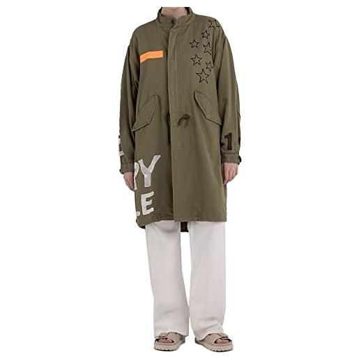 Replay w7416 parka, 833 verde militare, m donna