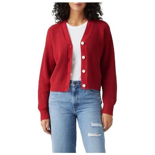 Levi's snowflake cardigan maglione, butter cream stripe, l donna