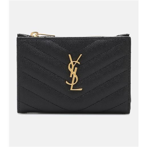 Saint Laurent portafoglio monogram in pelle