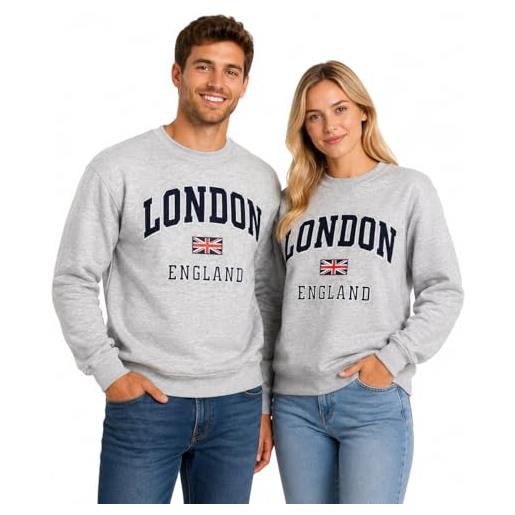 British Heritage Brands le201gn felpa unisex londra inghilterra grigio navy xs-2xl grigio sportivo. L