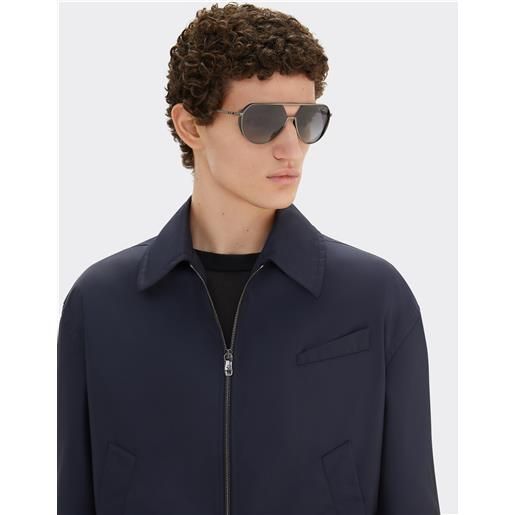 Ferrari occhiale da sole Ferrari in titanio canna di fucile opaco con lenti grigie sfumate polarizzate - Ferrari collection oro satinato os