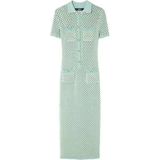 Versace abito lungo in maglia - verde