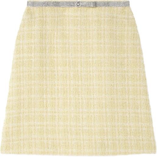 Versace minigonna in tweed - toni neutri