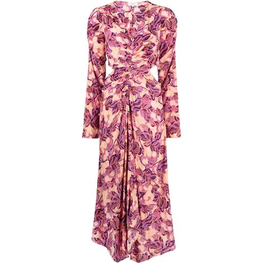 A.L.C. abito svasato mona a fiori - rosa