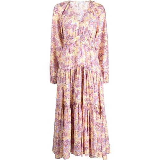 A.L.C. abito a fiori iman con ruches - rosa