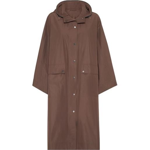 Brunello Cucinelli parka oversize - marrone