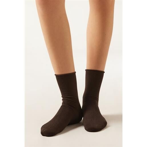 Calzedonia calzini in lana e cotone marrone