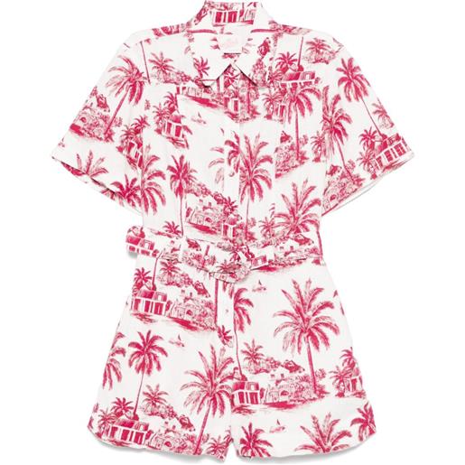 MC2 Saint Barth tuta intera con stampa - rosso