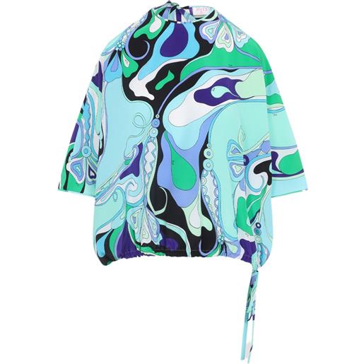 PUCCI blusa con stampa orchidee - verde