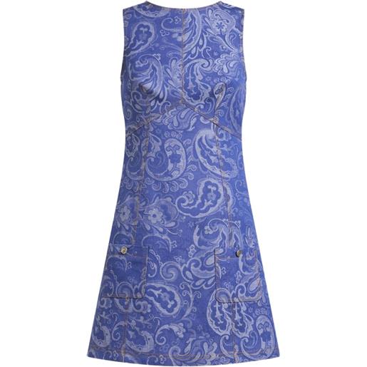ETRO abito con motivo jacquard - blu