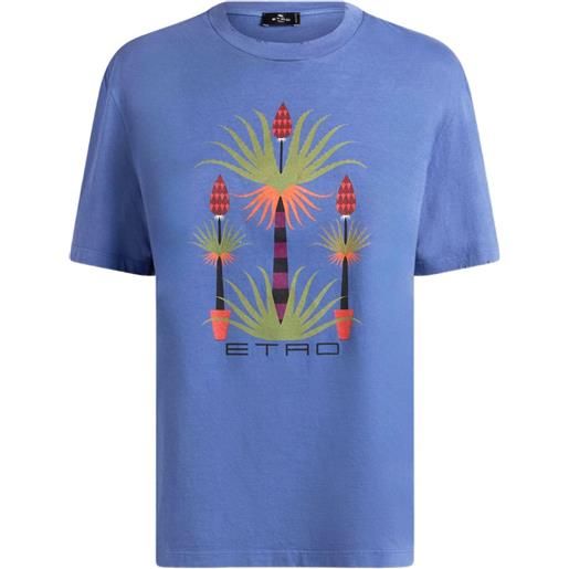 ETRO x agostino iacurci t-shirt con stampa - blu