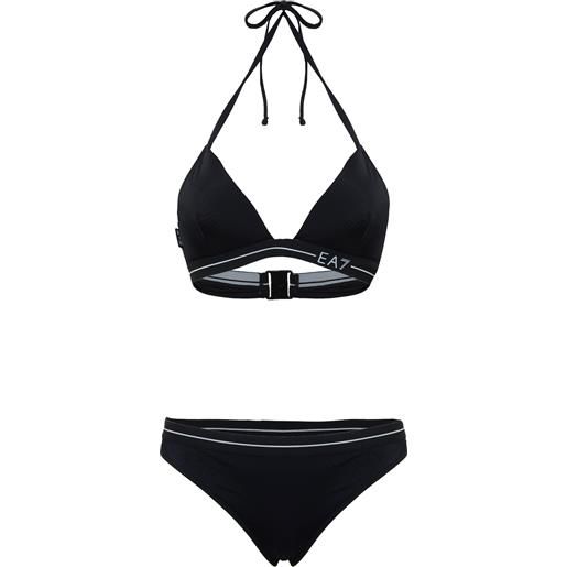 EA7 bikini a bralette con log tape black