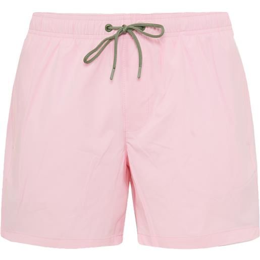 Costume da bagno da uomo, ad asciugatura rapida, con fodera in rete e coulisse regolabile, traspirante, da spiaggia, pantaloncini corti da uomo, con tasca con cerniera, Nero , XL
