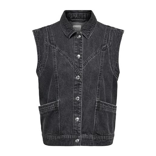 ONLY onlkennedy sl dnm waistcoat bj noos, mix blu chiaro, m