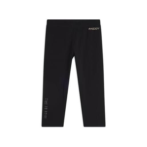 FREDDY leggings corsaro donna in jersey con logo e perline dorate - leggings sportivi